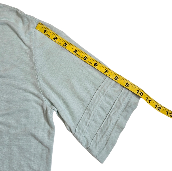Monrow boxy light sea foam green semi sheer oversized half sleeve t-shirt small - Picture 7 of 7